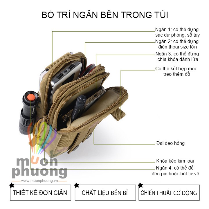 [FRSHIP 70K] Bộ dụng cụ sinh tồn dã ngoại 8 món - MUÔN PHƯƠNG SHOP