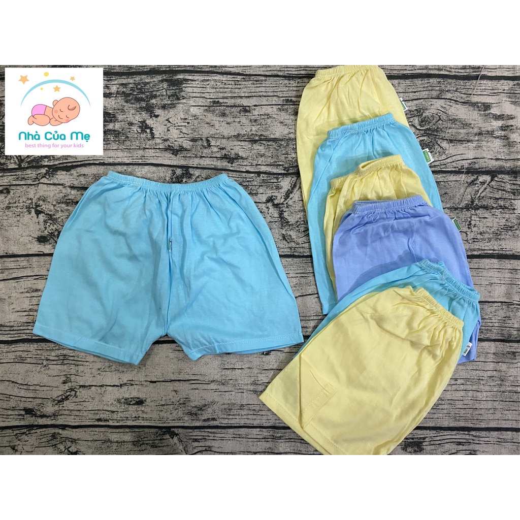Quần đùi chục màu, Combo 10 quần đùi chục cotton boss baby màu cho bé 4~ 30kg