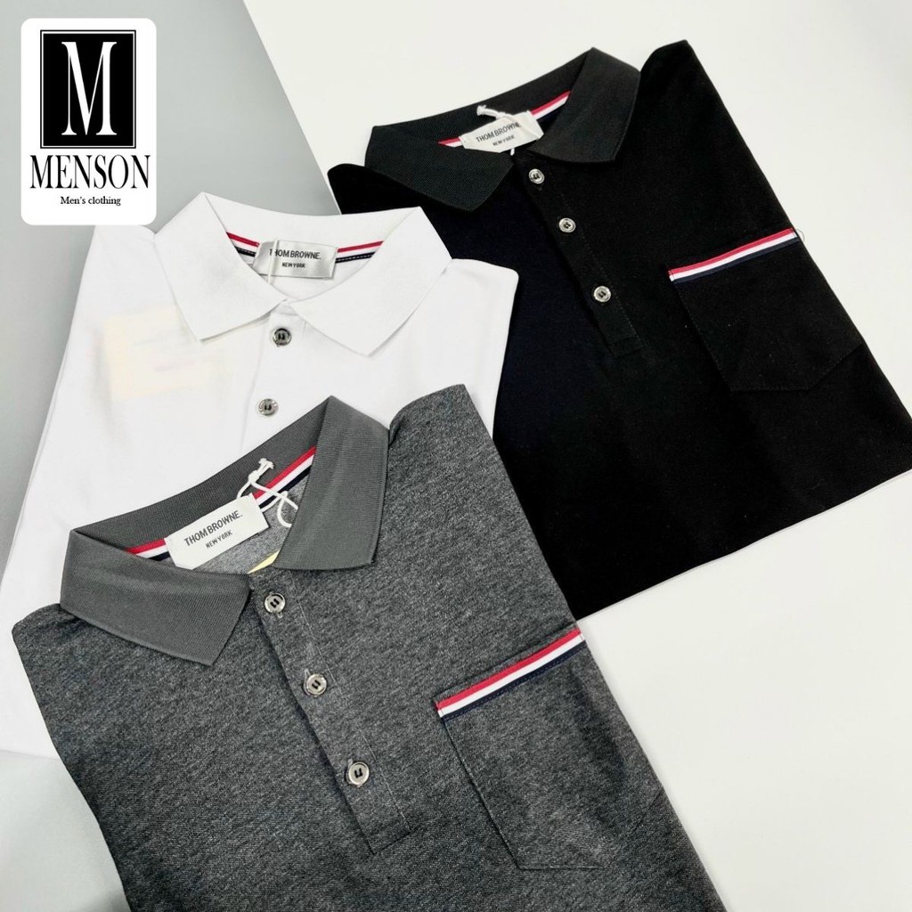 ⭐️HÀNG HIỆU⭐️Áo phông nam cotton có túi ngực, cổ bẻ, ngắn tay - Áo polo nam mùa hè xuất xịn, chất mát MENSON M-6002