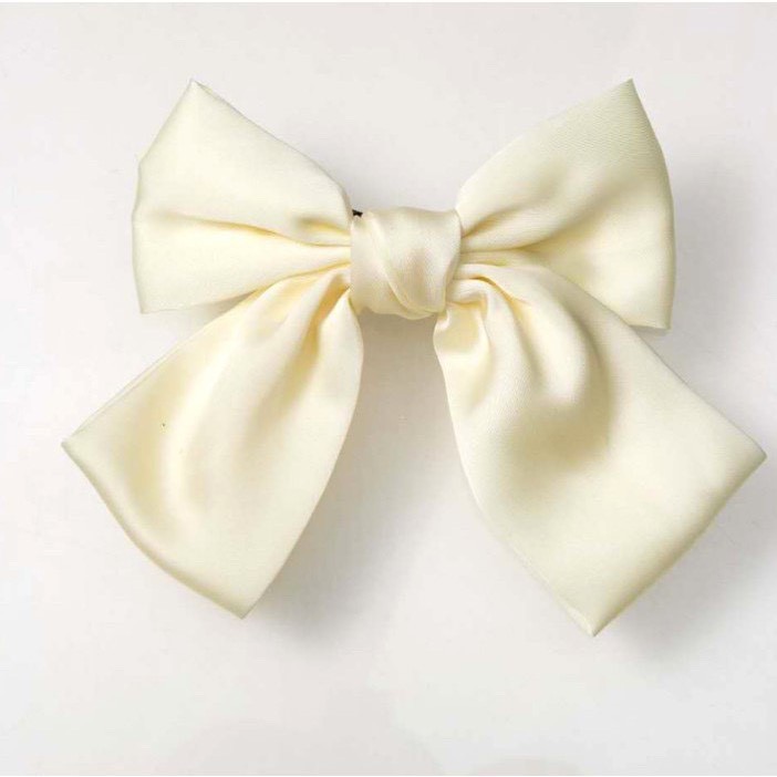 Kẹp Nơ To Tiểu Thư Lụa Satin Bản To Cao Cấp Mabuu Store 2029