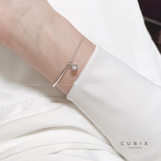 Vòng tay lắc tay bạc nữ hình lục lăng Cubix - Trang sức Nobsilver