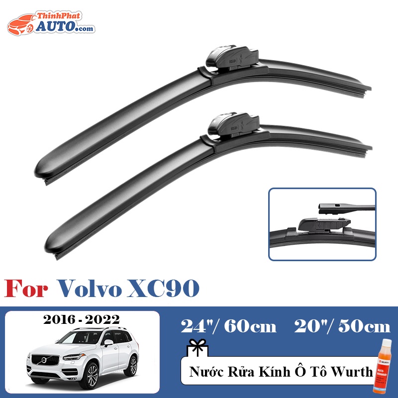 Gạt Mưa Xe Volvo XC90 (2015 » 2025) Silicone Chính Hãng TP-Wiper