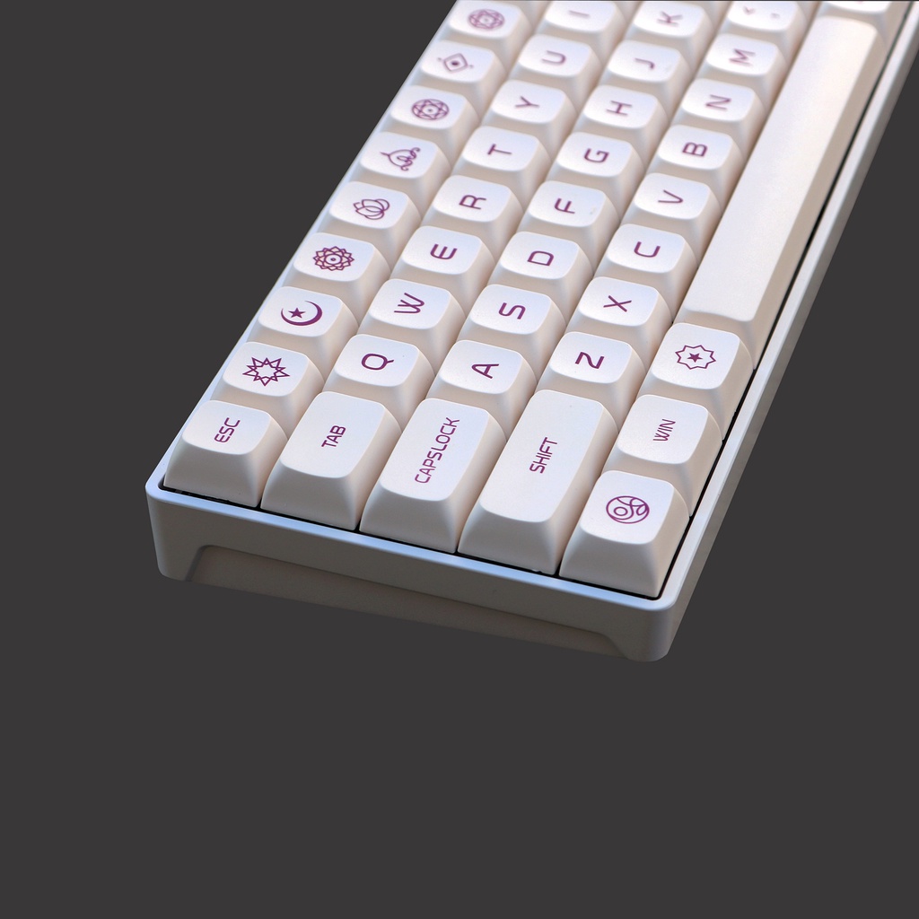 GMK Milk Purple keycaps, 137 phím PBT keycaps XDA Profile DYE-SUB Cá nhân hóa GMK Keycaps cho bàn phím cơ