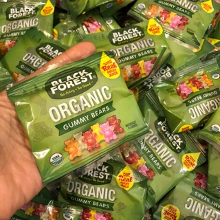 KẸO DẺO HỮU CƠ HÌNH GẤU BLACK FOREST TÁCH LẺ (6pcs) - Organic Gummy Bear