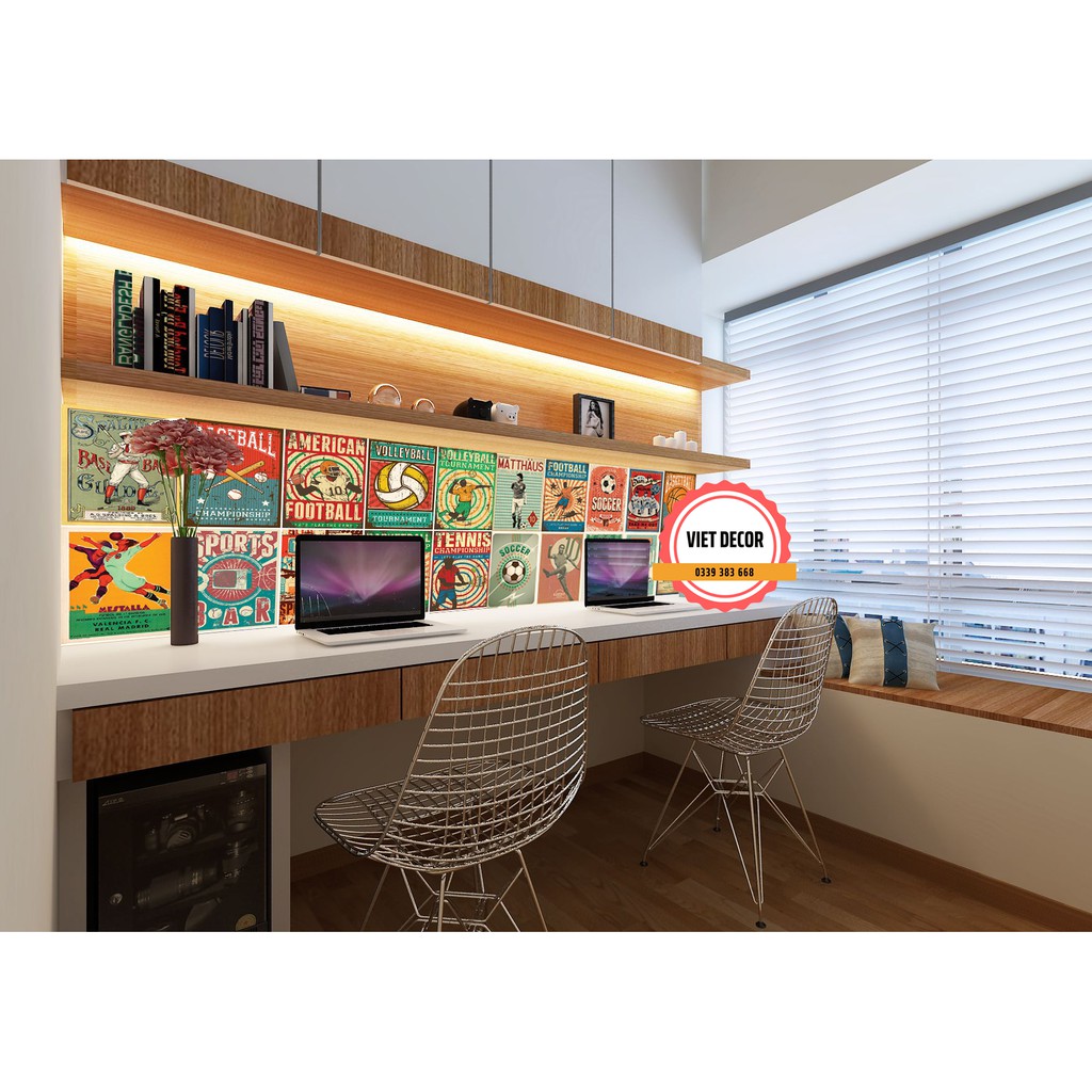 Decal Decor Vintage Poster Trang trí Tường, Nội thất Quầy Bar - Decor Shop, Cửa hàng, Tiệm trà chanh | BigBuy360 - bigbuy360.vn