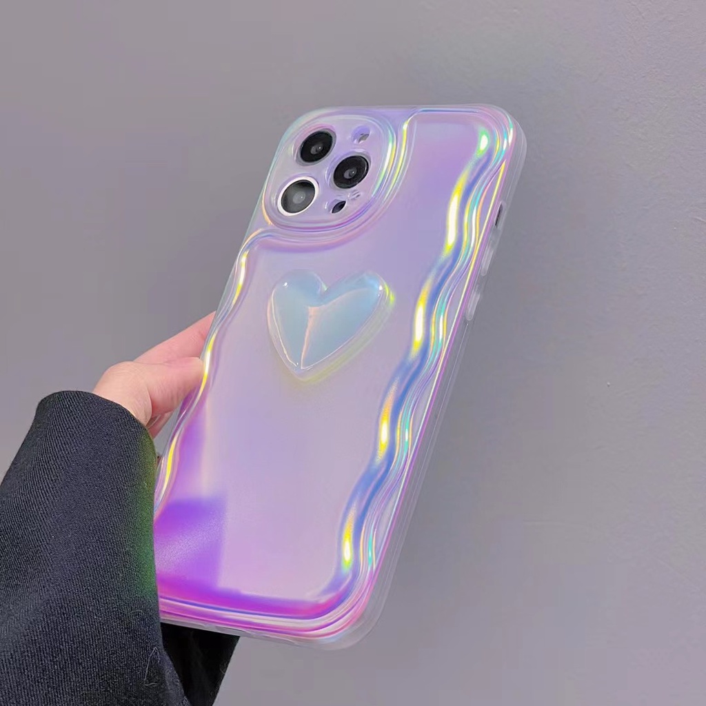 Ốp Điện Thoại tpu Họa Tiết Khối Lập Phương Trái Tim Lấp Lánh Cho iphone 14promax 13 pro max ins12 pro max x / xs max11 pro max xsmax