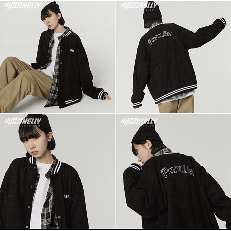 Áo bomber nhung tăm basic hai màu HEYBIG mẫu mới