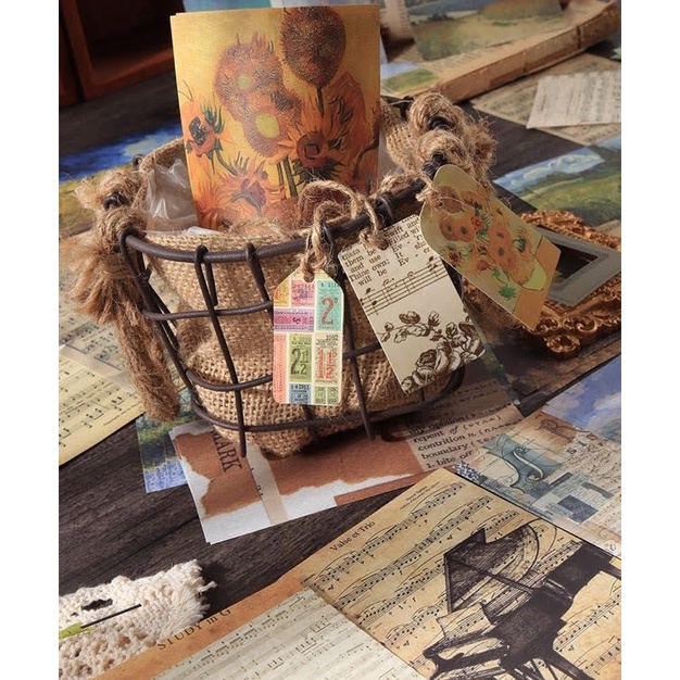 Combo 200 món vintage tổng hợp trang trí sổ journal, bullet journal, junk journal, scrapbook