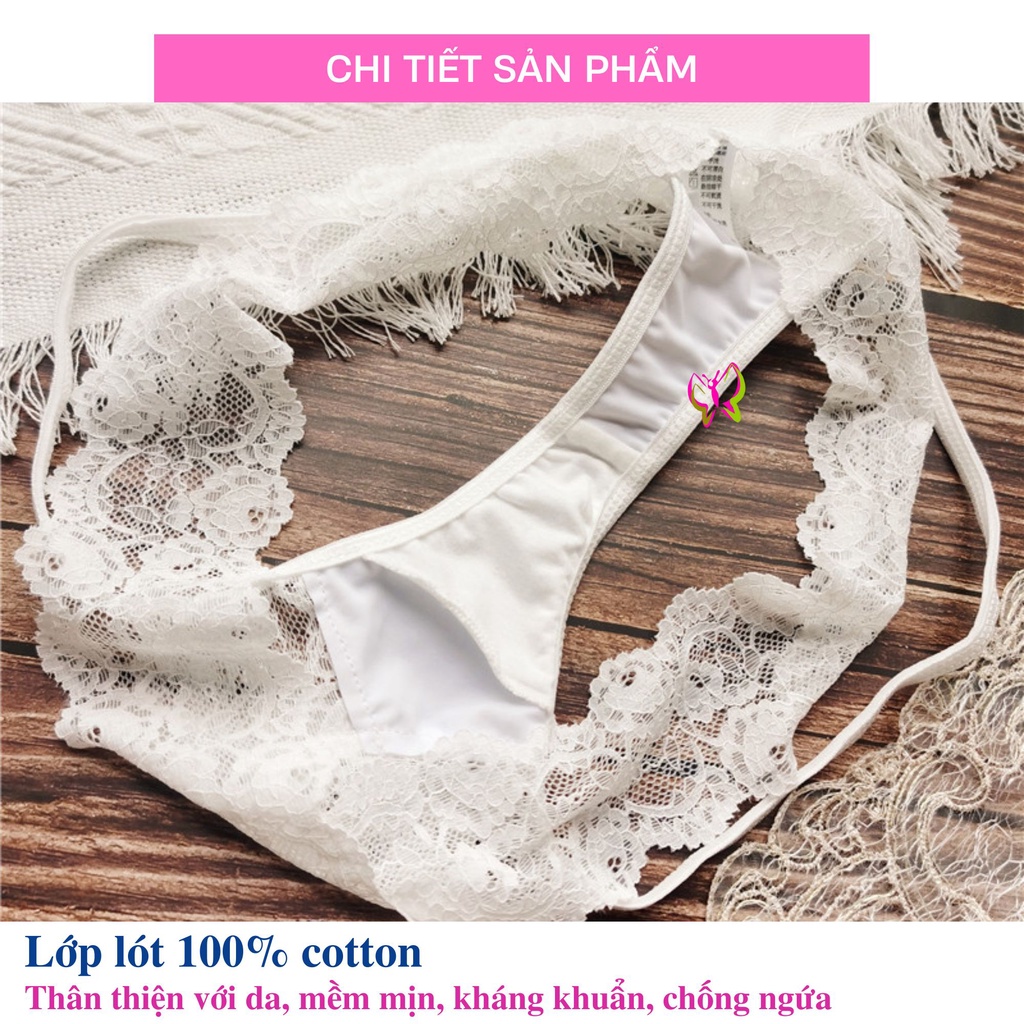 Quần lót lọt khe nữ ren lưng chữ V, trẻ trung, thoải mái, thoát mát (MS 03090) Anna Shop