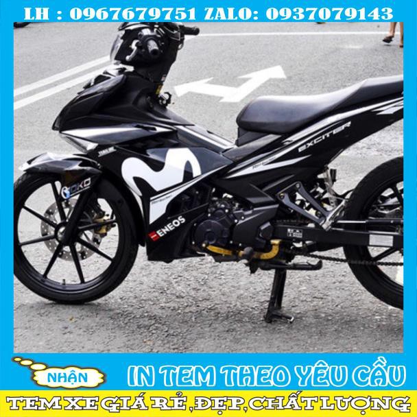 Tem rời ex 150 movistar dán xe đen