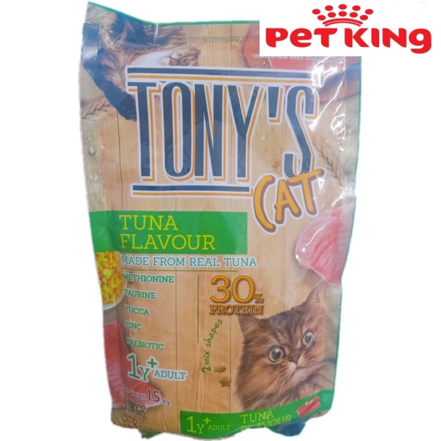 Thức Ăn Hạt TONY’S CAT 1,5Kg vị Cá Ngừ dành cho Mèo Kén Ăn