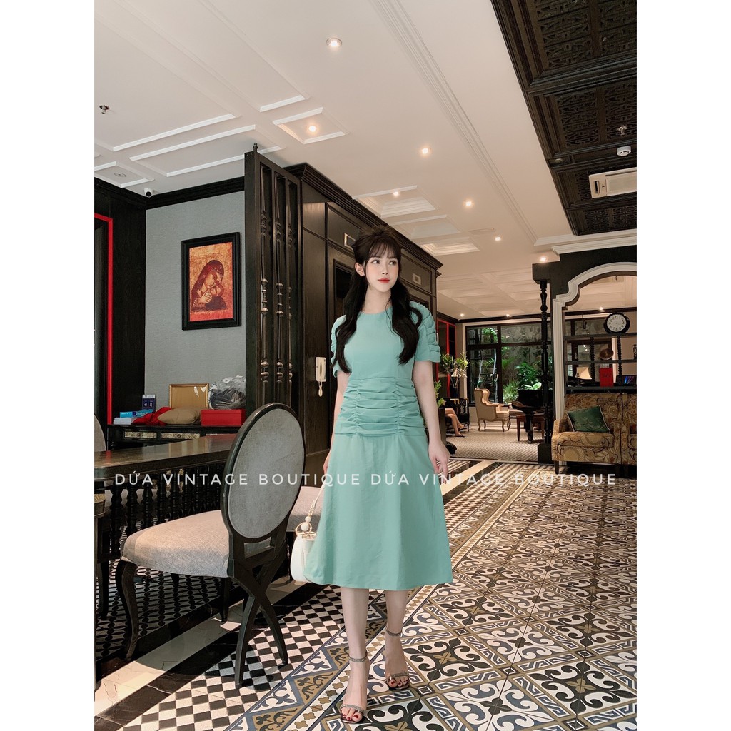 Váy babydoll tay cộc hoa nổi 809 | BigBuy360 - bigbuy360.vn