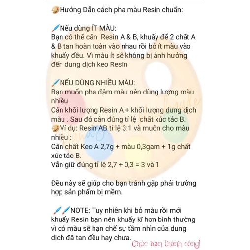 Màu Chuyên dụng cho Resin AB 30g Màu Trắng đục trong ngành Epoxy Resin Thủ Công tạo hiệu ứng sóng biển, tuyết, cực quang