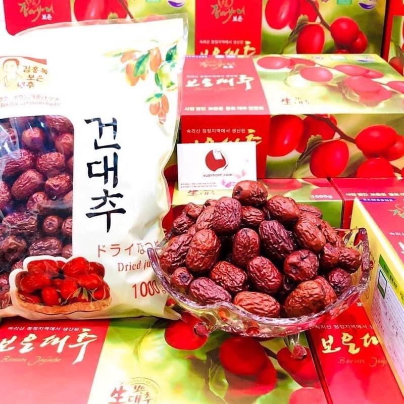 TÁO ĐỎ SẤY KHÔ HÀN QUỐC-1KG (kèm túi xách siêu sang)