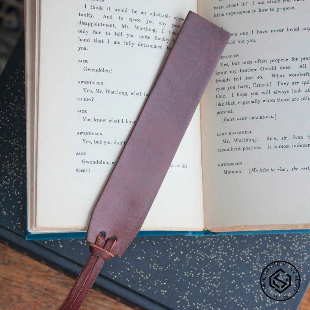 Đánh Dấu Sách Bookmark Handmade Da Thật Colonia Nhiều Màu Sắc