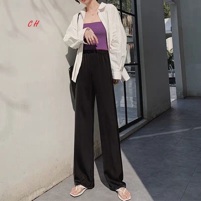 sét 3 món sơ mi + áo 2 dây+ quần xuông COY879