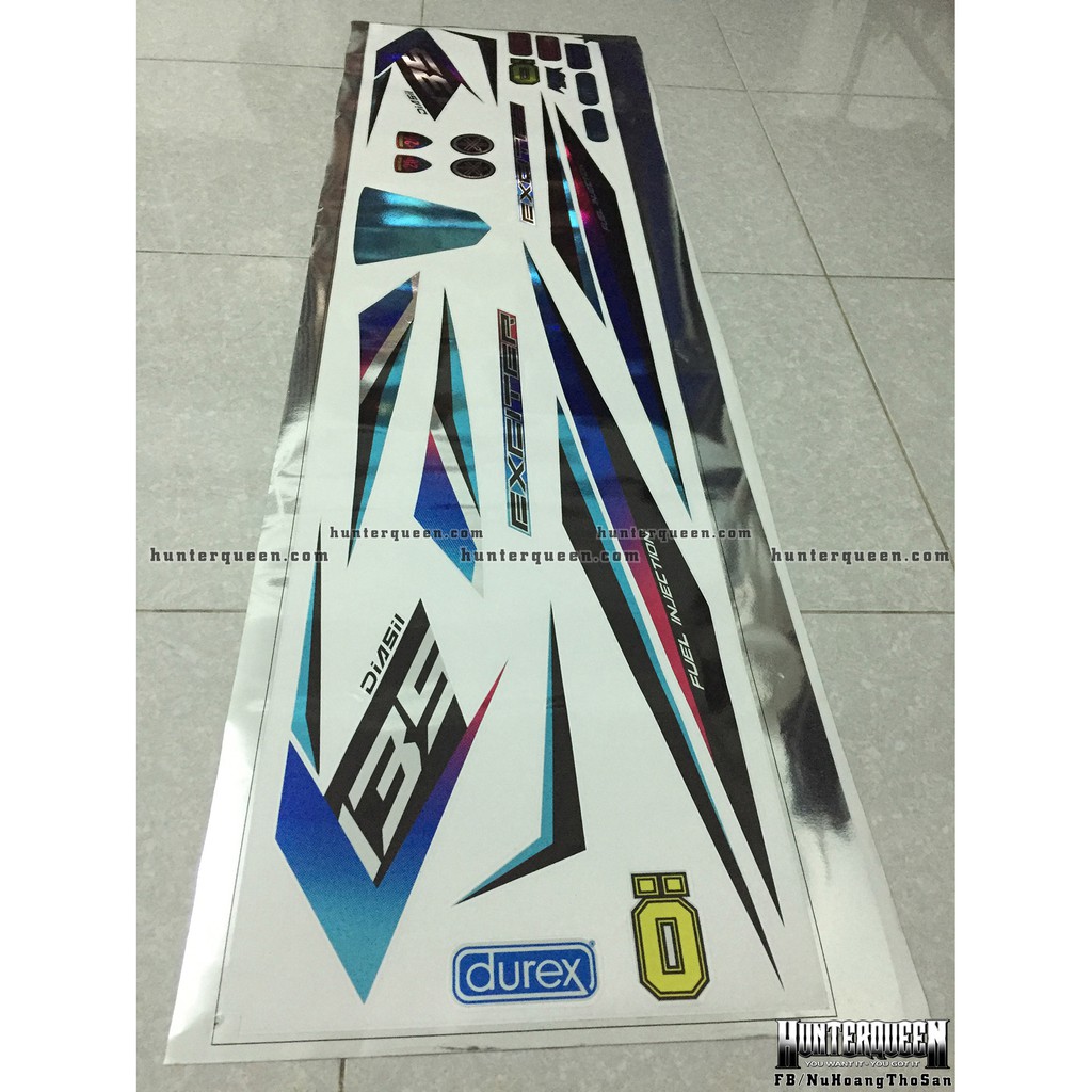 Tem rời Exciter 2011. Chất liệu CROM, phiên bản kỷ niệm 20 năm. Ex 135 đời 2011 đến 2014.
