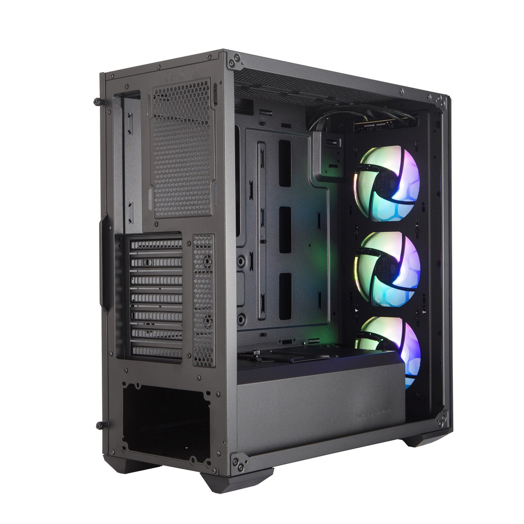 Vỏ Case Máy Tính Cooler Master MasterBox MB511 TG ARGB - Hàng chính hãng BH 24 tháng, kèm sẵn 3 quạt tản nhiệt LED Argb