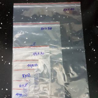 Túi zip ( zipper chỉ đỏ dày, loại 1 )