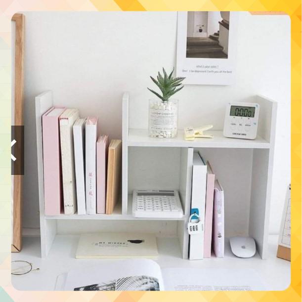Kệ Sách,Kệ Mỹ Phẩm-Mini, Kệ Để Đồ Trang Điểm Có Kèm Gương Tai Mèo Dễ Thương