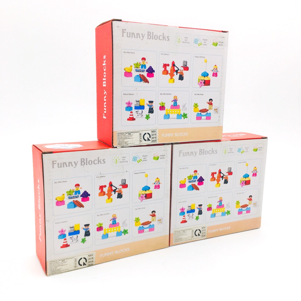 Bộ lắp ráp  cho bé - Funny Blocks miếng lớn - size Duplo