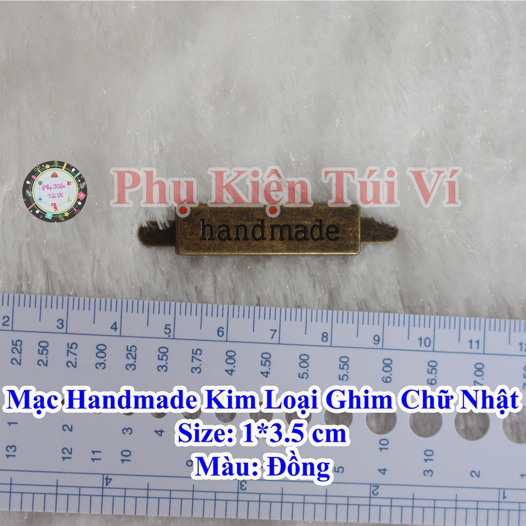 Mạc handmade kim loại ghim chữ nhật