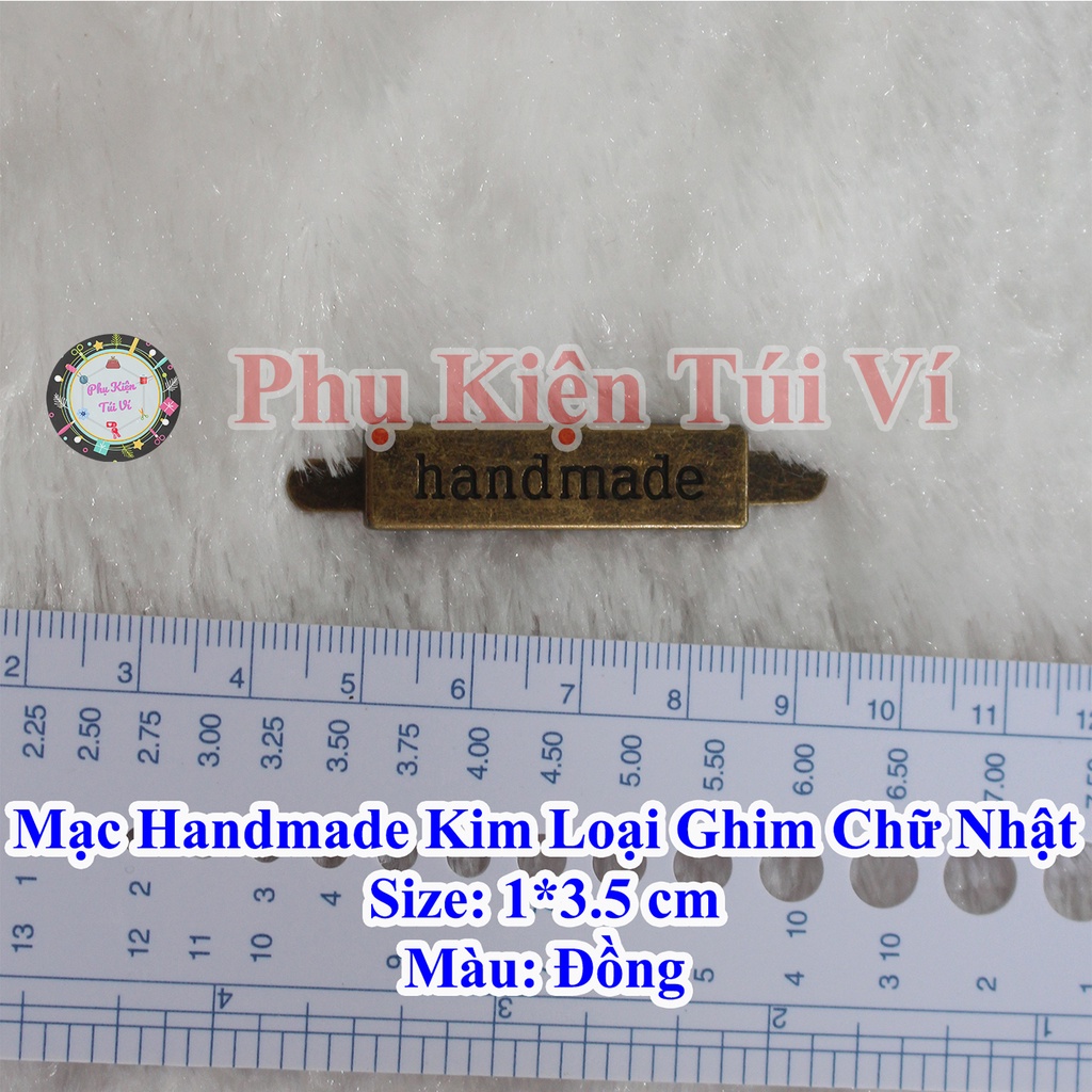 Mạc handmade kim loại ghim chữ nhật (15k/cái)