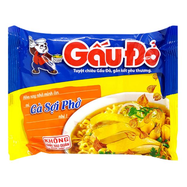Mì gấu đỏ gói 65g