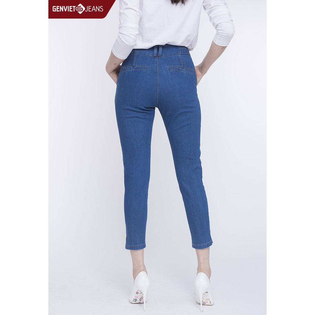 [Mã FAMALLT5 giảm 15% đơn 150k] Quần dài jeans nữ DQ107J766 GENVIET