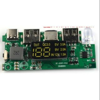 Mạch sạc pin dự phòng QC3.0 full cổng sạc bản