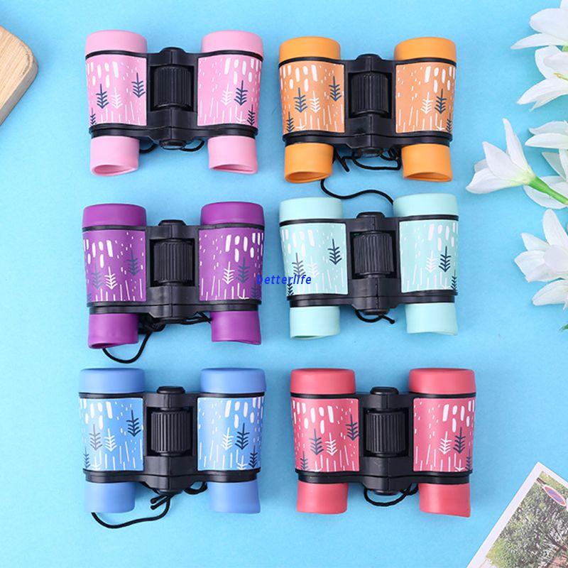 BTF 4x30 Binoculars Plastic Children Colorful Lightweight Telescope for Kids Contemporary Styling Compact Eyepiece Optical Objective Lens Outdoor Games Toys