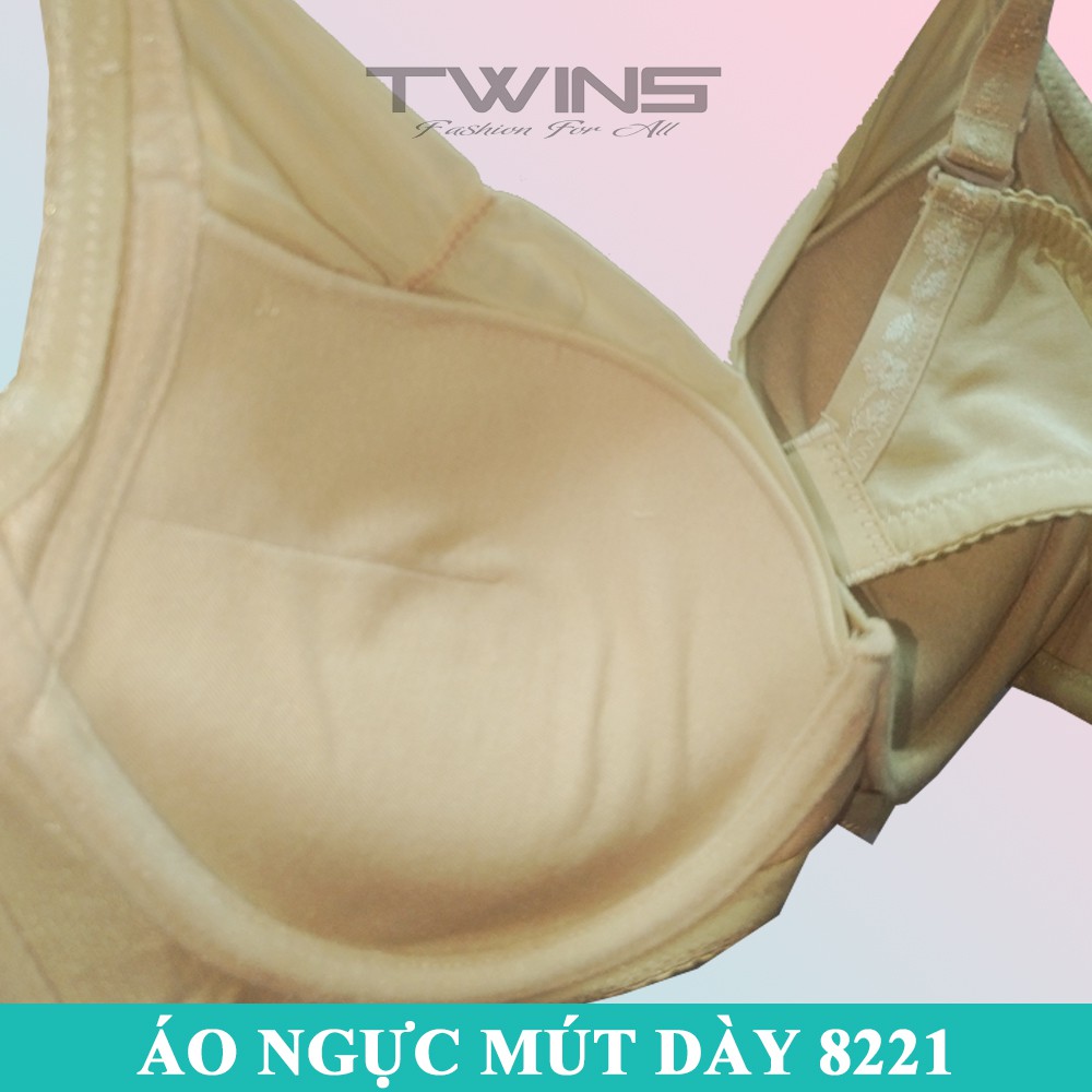 Áo lót nữ ren nâng ngực Joy 8221 mút cotton dày mềm mịn cúp xéo nguyên ngực size 36-38-40 mặc áo dài