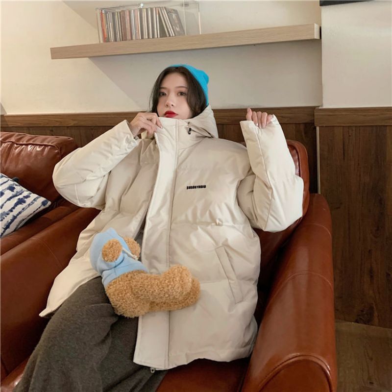 Áo Khoác Phao Unisex Dáng Rộng Siêu Ấm