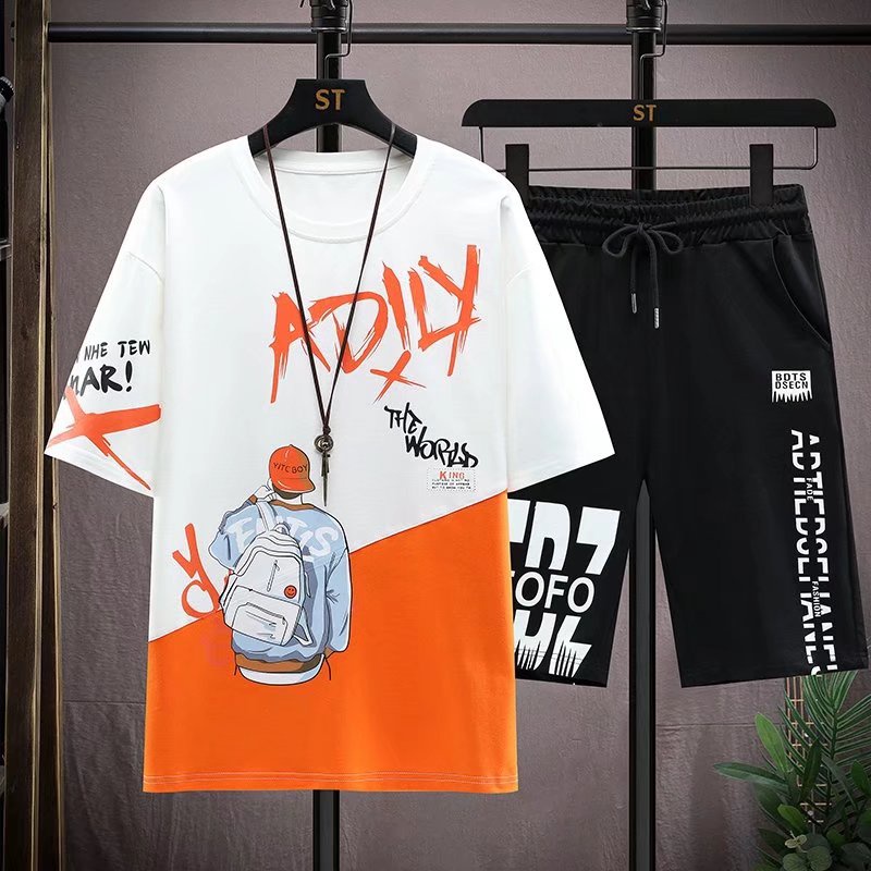 Áo Thun Tay Ngắn Cổ Tròn In Hình Thời Trang Mùa Hè Cho Nam size Lớn [M-5XL]