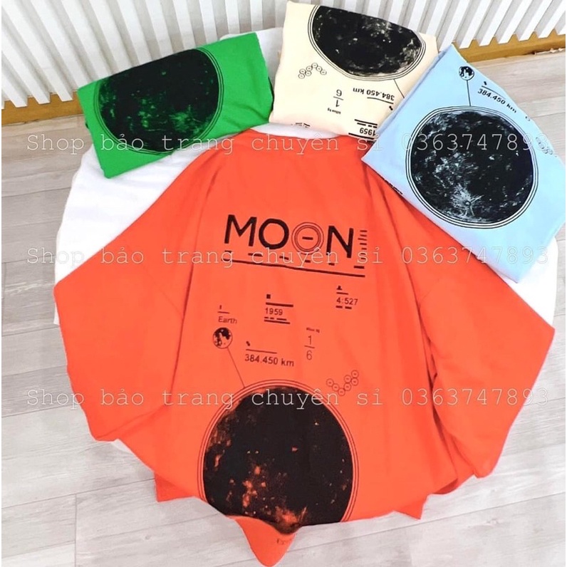 [ Rẻ vô địch ] Áo thun cotton tay lỡ dáng rộng - Moon