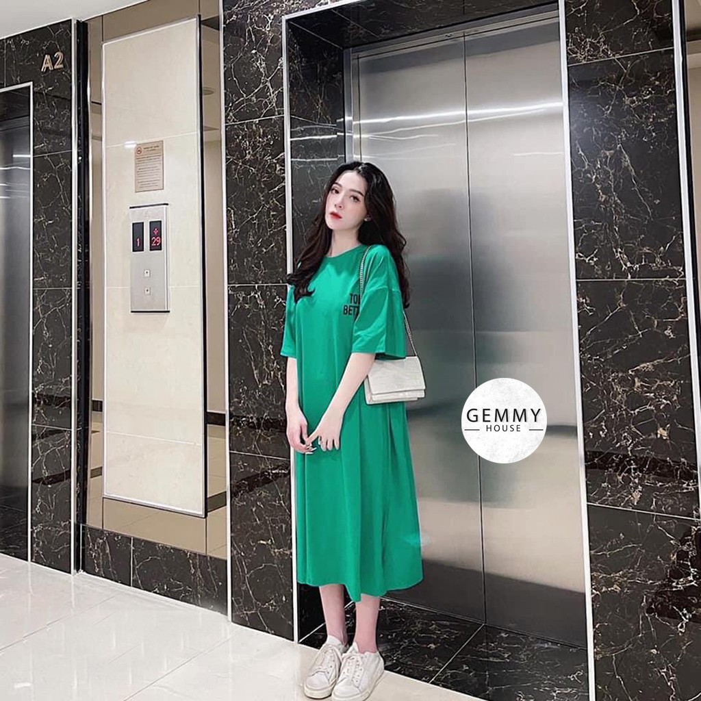 Váy xuông dài, Đầm suông bầu bigsize chất cotton Gemmy House in chữ Tobe | BigBuy360 - bigbuy360.vn