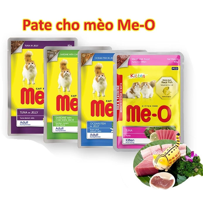 Pate (xốt) cho mèo vị cá ngừ Me-o gói 80g