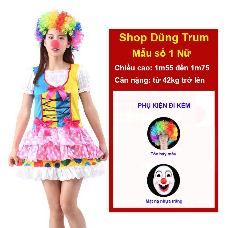 Trang phục chú hề, bộ quần áo hóa trang chú hề hài hước | BigBuy360 - bigbuy360.vn