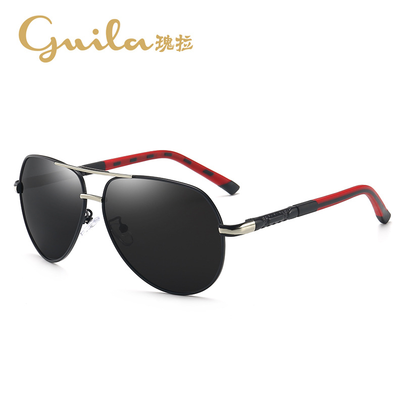 New Fashion Driving Mirror Color Changing Polarized Sunglasses Anti-ultraviolet Sunglasses Men's Toad Glasses 8725
