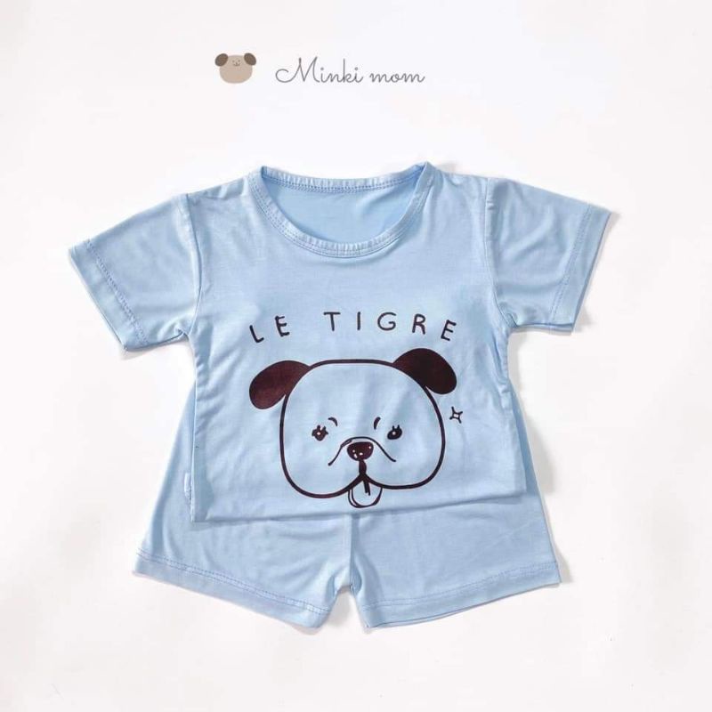 Bộ thun lạnh Túi Zip siêu đẹp hình cún cho bé trai bé gái