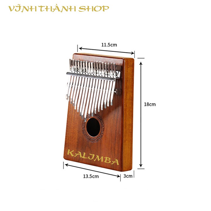 Đàn Kalimba 17 phím Đàn Kalimba Thumb Piano Đàn Kalimba Ngón Tay Cái Kèm Đủ Phụ Kiện