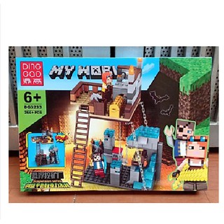 Bộ Lego Lắp Ráp Xếp Hình Minecraft My World Mô Hình Cuộc Khu Chế Tạo Bí Mật 266 Khối