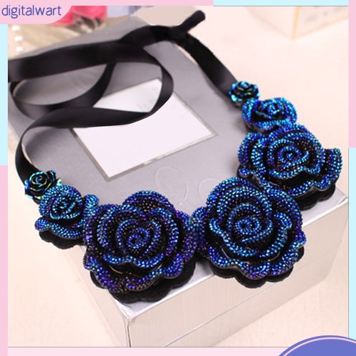 Vòng Cổ Choker Ren Hoa Hồng Phong Cách Cổ Điển Thanh Lịch Dành Cho Nữ