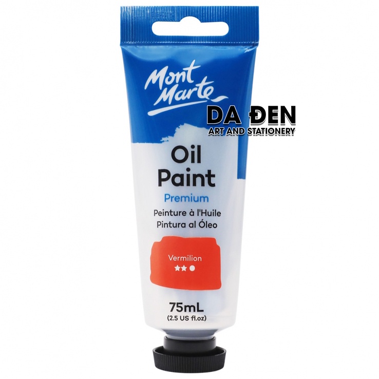 [DA ĐEN] Màu Sơn Dầu Mont Marte Tube 75ml - Vermilion