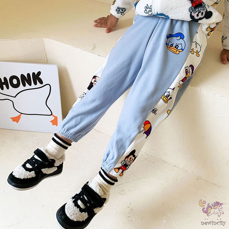 Quần Dài In Hoạt Hình Kiểu Hàn Quốc Thời Trang Mùa Xuân Cho Bé