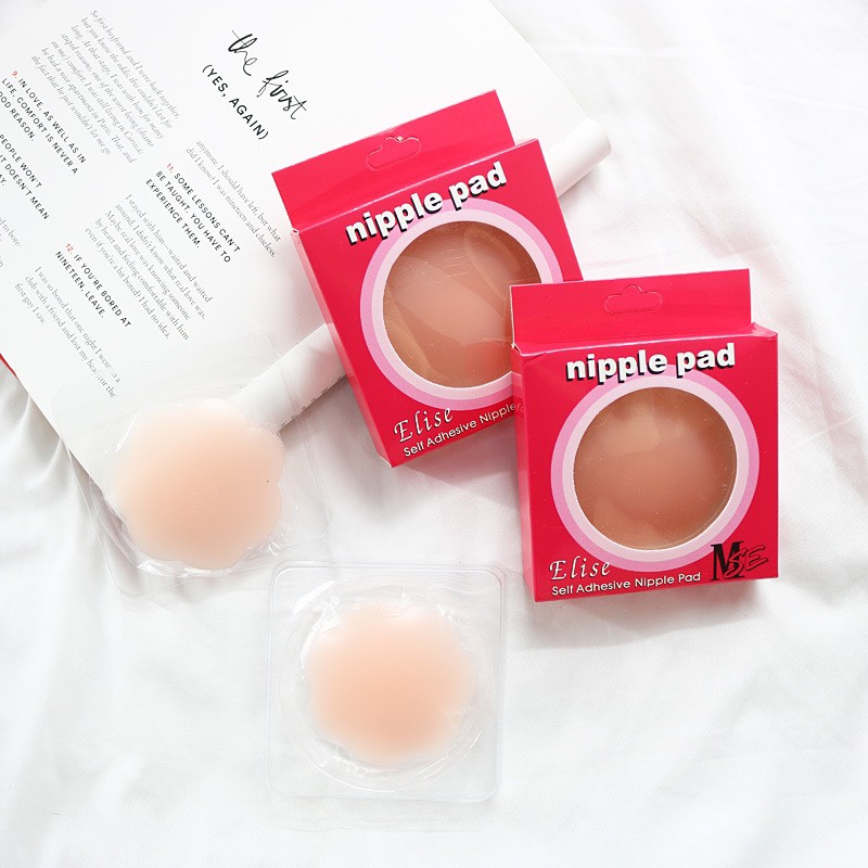 Hộp đỏ 2 miếng dán nhũ hoa silicon siêu dính Faco