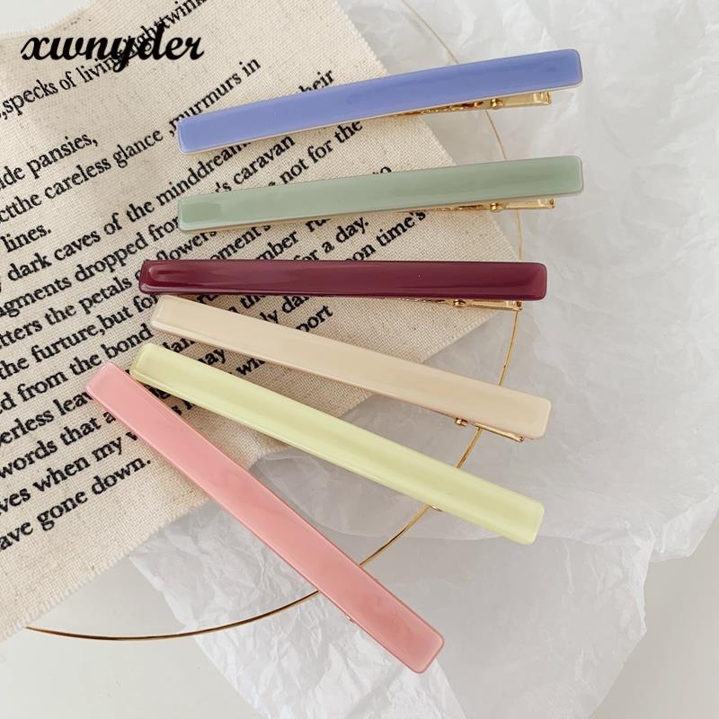 Kẹp Tóc Nhựa Acrylic Màu Kẹo Ngọt Phong Cách Hàn Quốc Dễ Thương