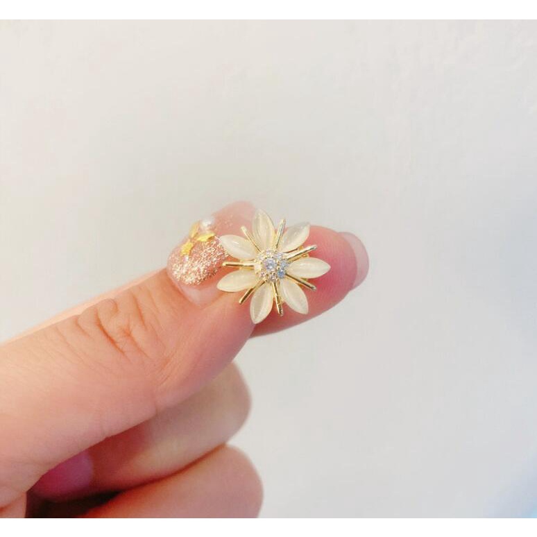 Ghim Cài Áo Hình Kim Cương Đá Opal Nhỏ Tinh Tế Chống Chói Phong Cách Hàn Quốc Dễ Phối Đồ Cho Nữ