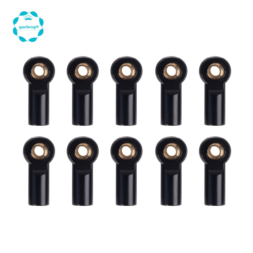10Pcs Metal M3 Link Tie Rod End Ball Joint for 1/10 RC Car Crawler AXIAL SCX10 D90 D110 Tamiya CC01,Black