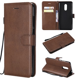 Casing Xiaomi Redmi 5 Plus solid color leather cover phone case
